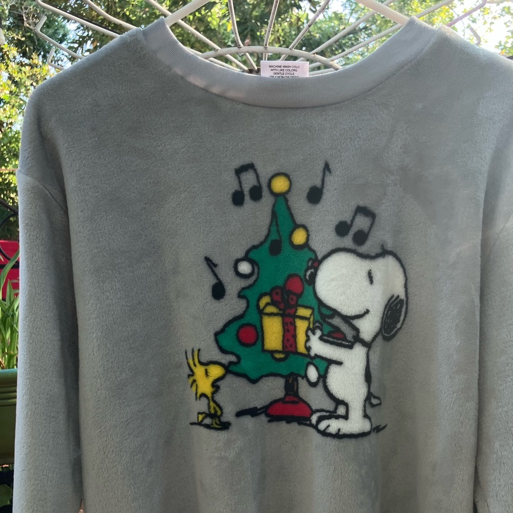 Gray Snoopy Christmas Sweatshirt